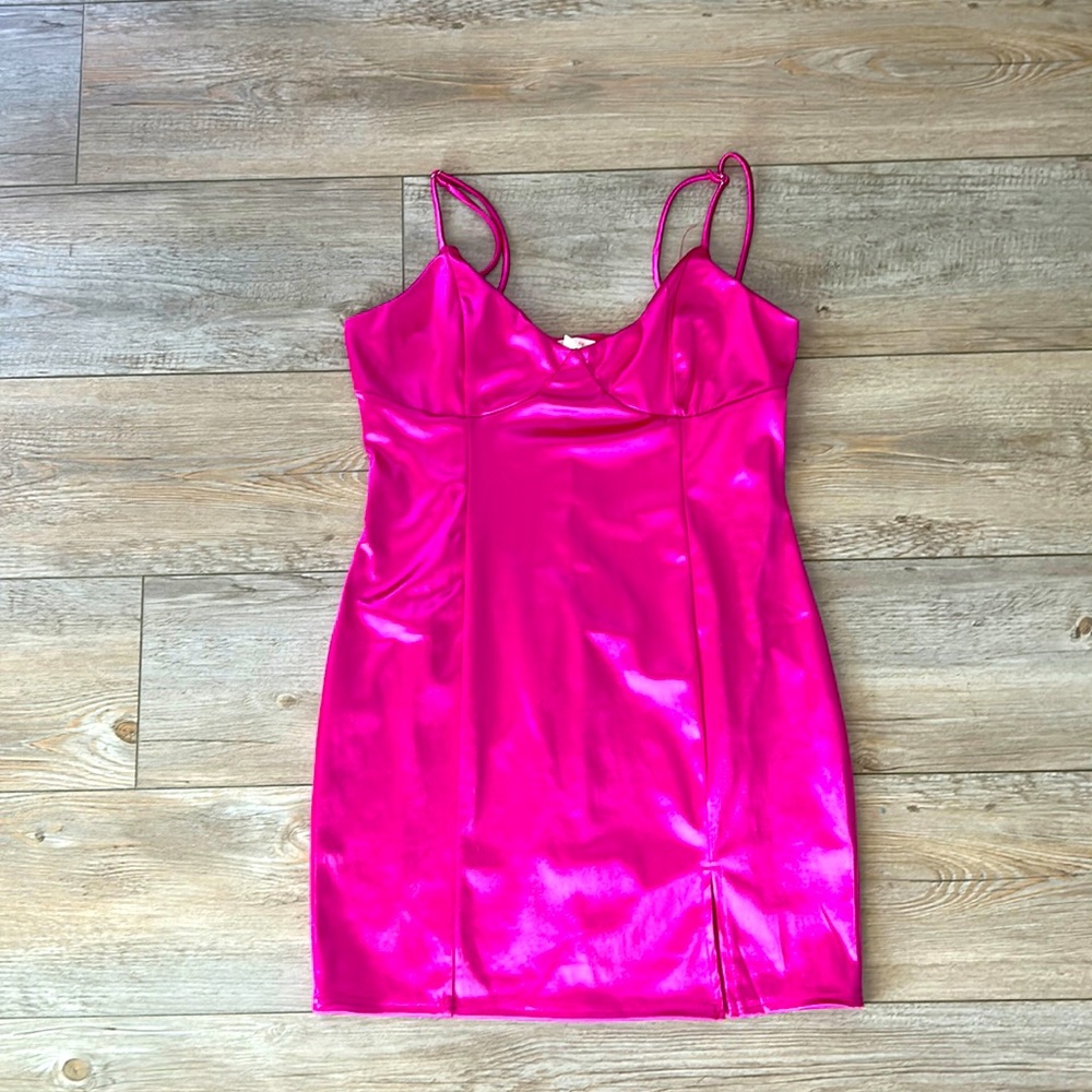 Copper closet pink mini dress ; brand: “ Better Be” ; size: large